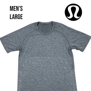 Lululemon Metal Vent Tech‎ 2.0 Shirt Men's Large Gray Live In Practice Gym Run